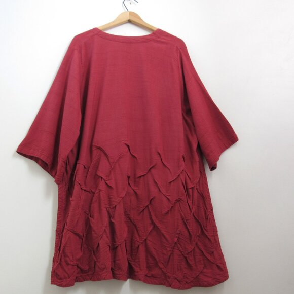 Kaliyana Linen Origami Pleat Short Kimono Jacket - Picture 3 of 4